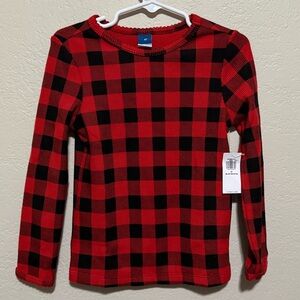 Old Navy Toddler Thermal Knit Plaid Long Sleeve